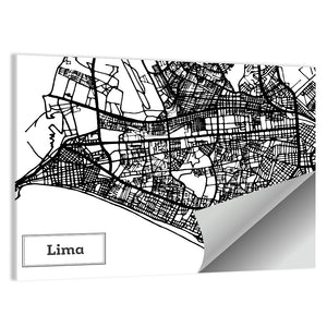 Lima City Map Wall Art