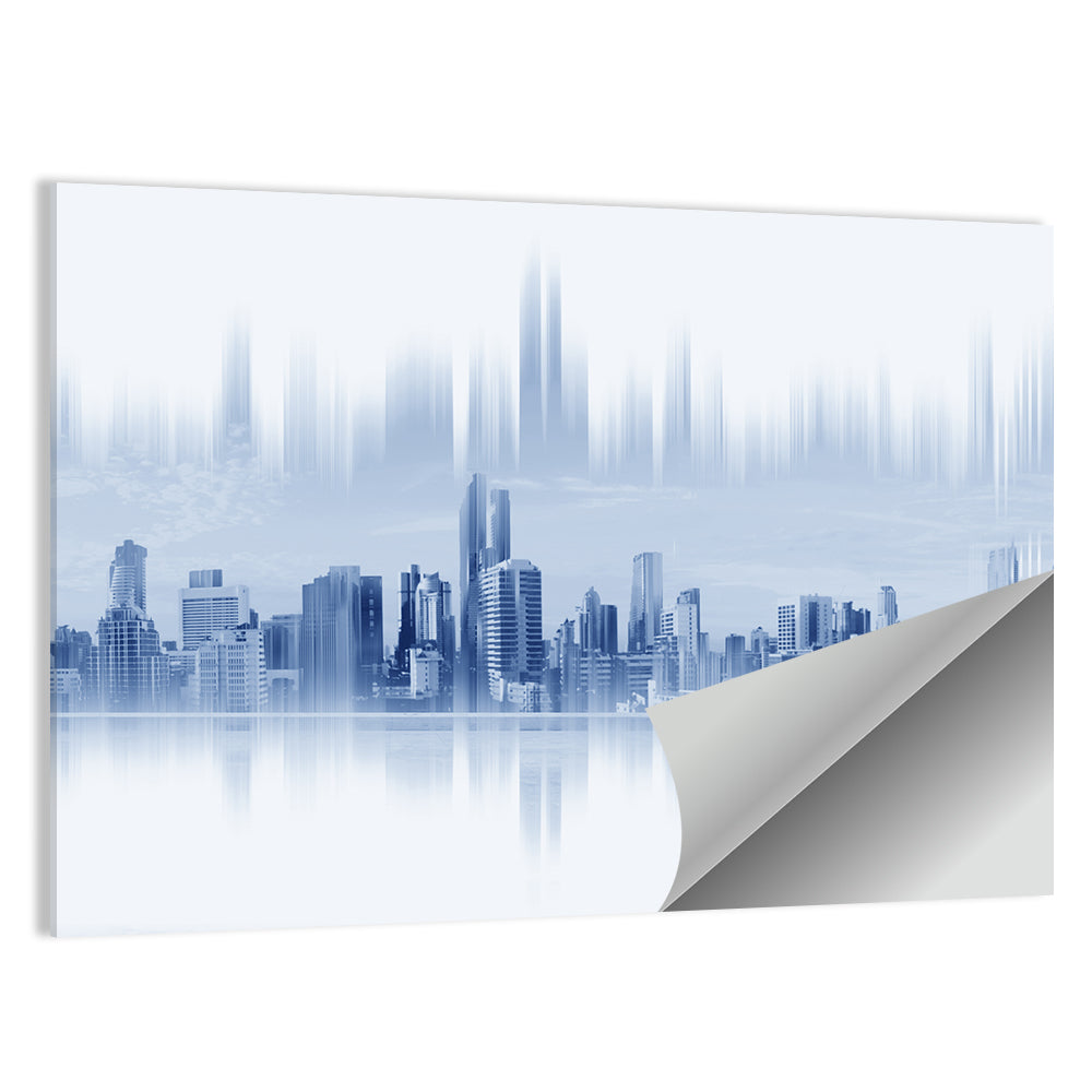 Abstract Skyscraper Reflection Wall Art