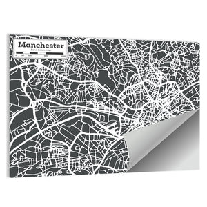 Manchester City Map Wall Art