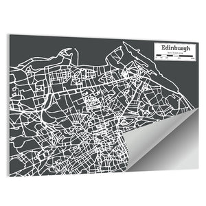 Edinburgh City Map Wall Art