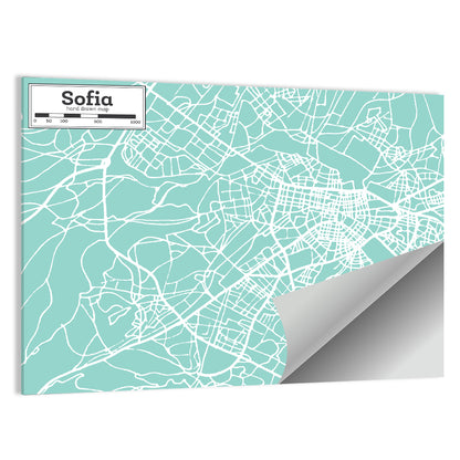 Sofia City Map Wall Art