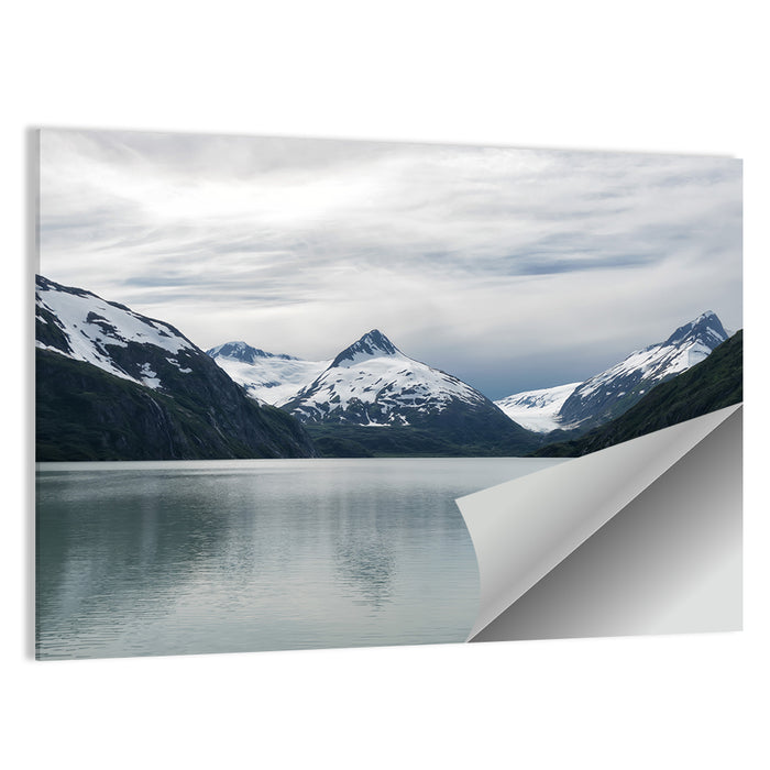 Glacial Mountain Lake Reflection Wall Art as a poster print