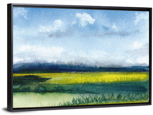 Summer Meadow Watercolor Wall Art