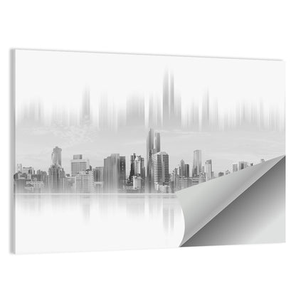 Abstract Skyscraper Reflection Wall Art