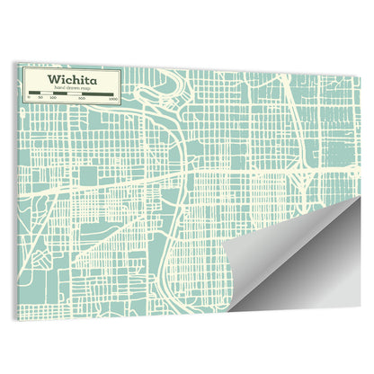 Wichita Kansas Map Wall Art