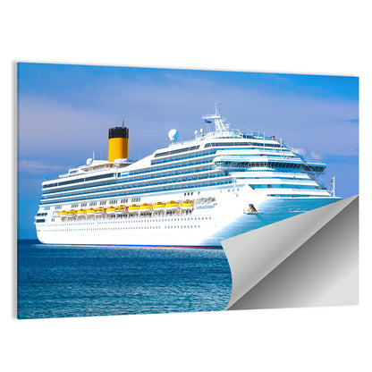Cruise Liner with Yellow Funnel Wall Art