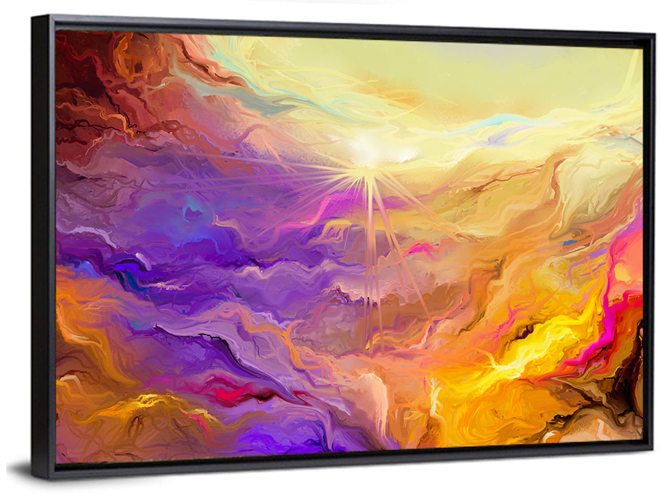 Radiant Sunburst Abstract Wall Art