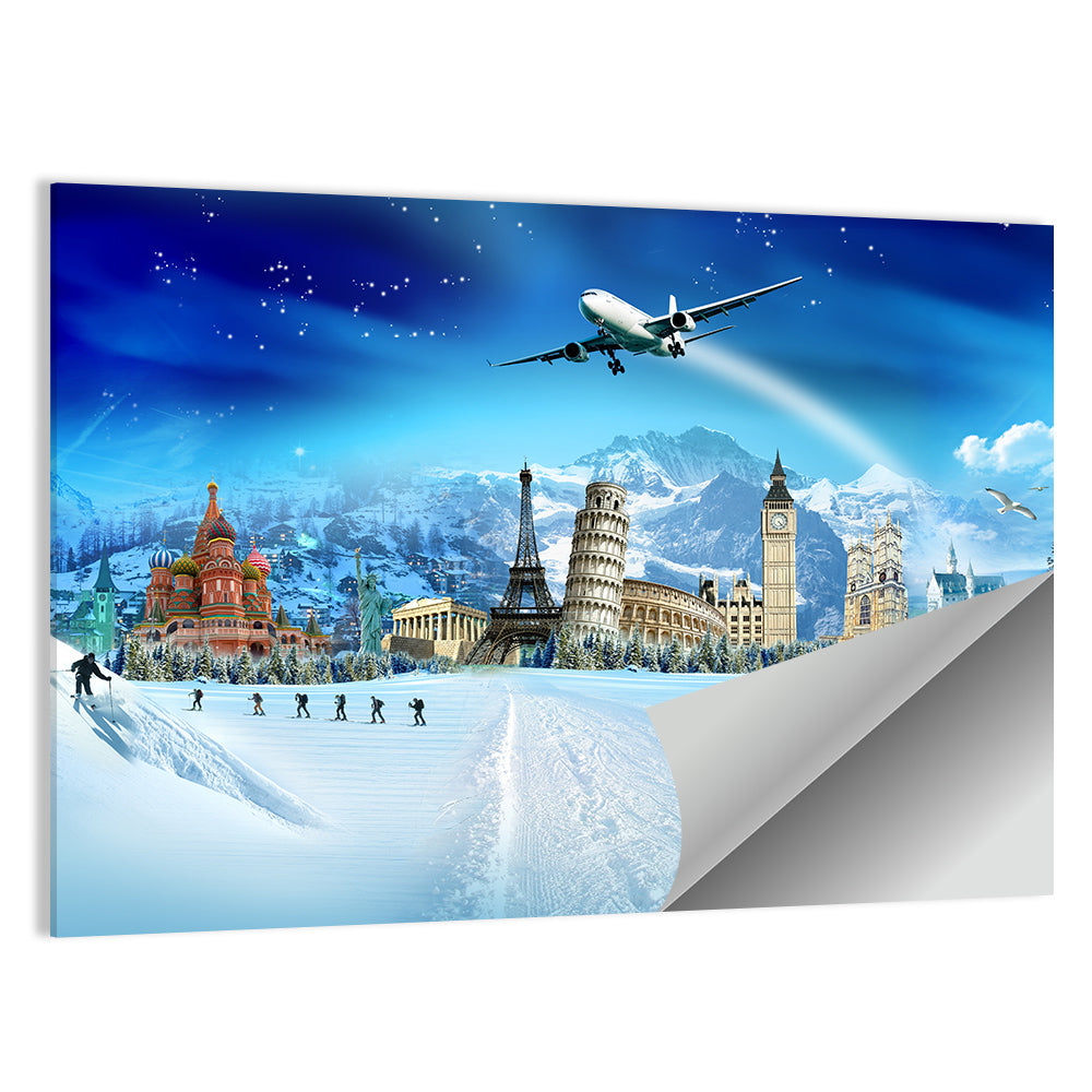 Global Winter Travel Montage Wall Art