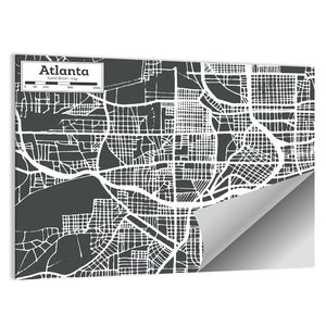 Atlanta City Map Wall Art