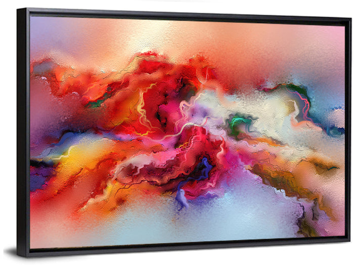 Hand Drawn Brushstroke Nebula Wall Art as a framed canvas