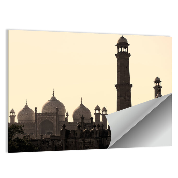 Badshahi Mosque Silhouette Wall Art as a poster print