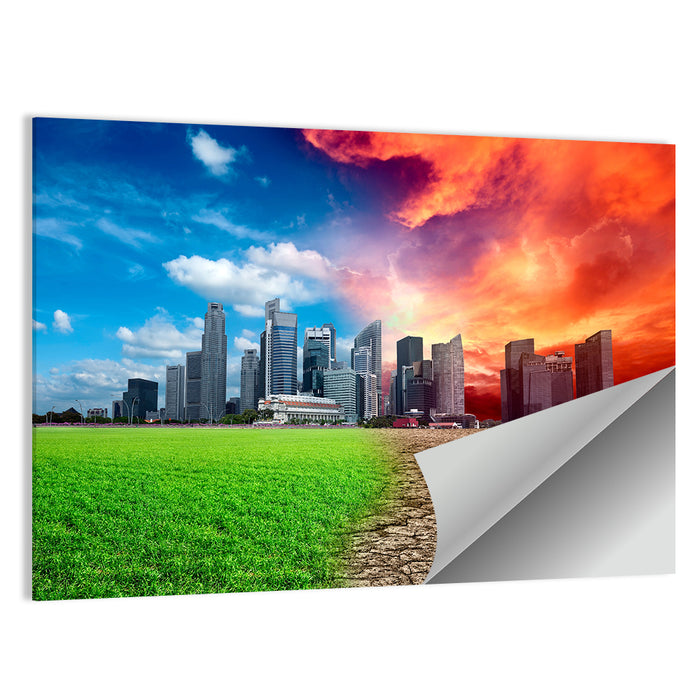 Marina Bay Climate Contrast Wall Art as a poster print