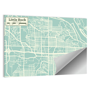 Little Rock City Map Wall Art