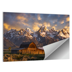 John Moulton Barn In Wyoming Wall Art