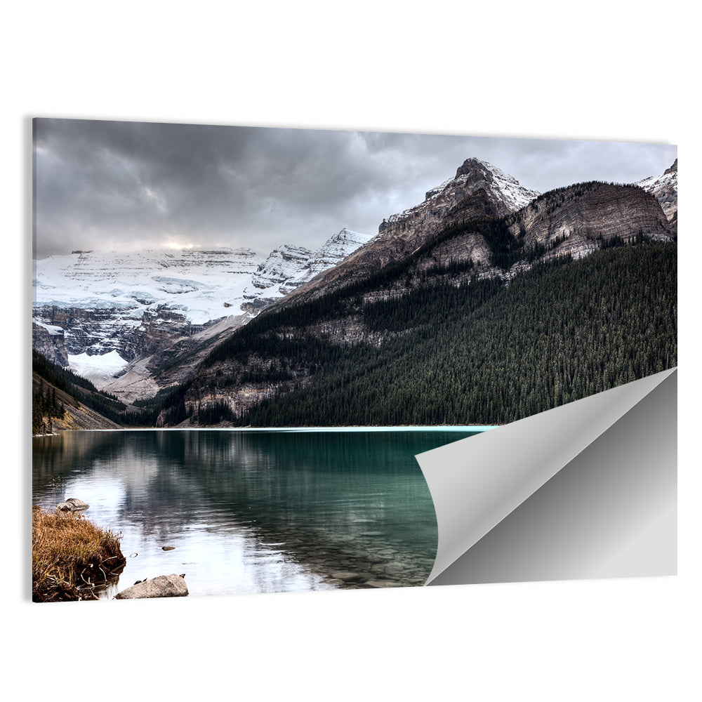 Lake Louise Canoes and Glacier Wall Art