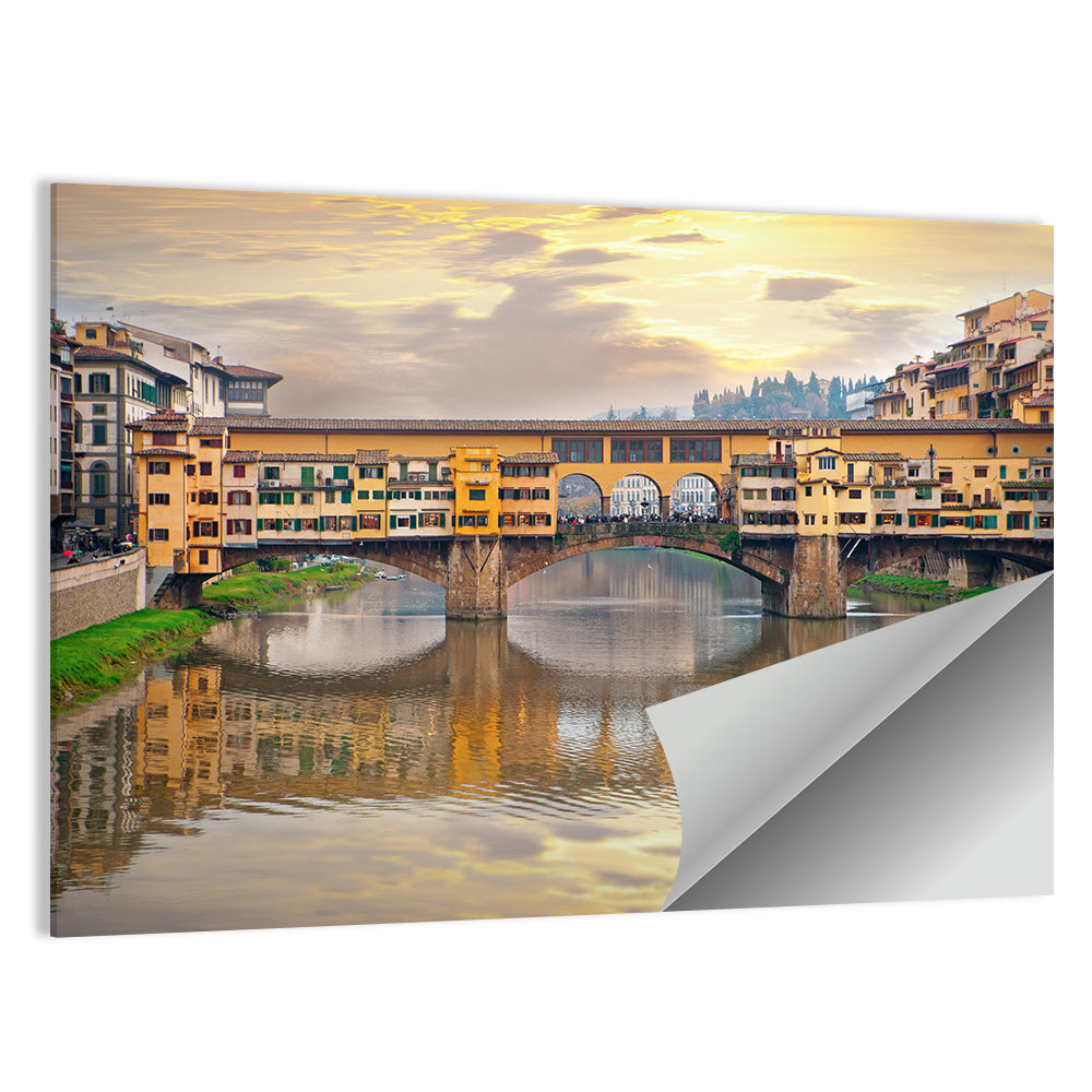 Ponte Vecchio at Golden Hour Wall Art