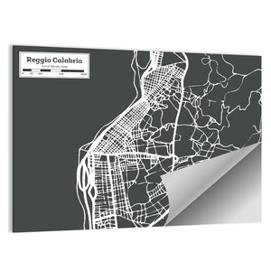 Reggio Calabria City Map Wall Art