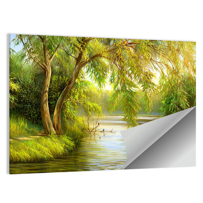 Summer Lake in the Woods Wall Art