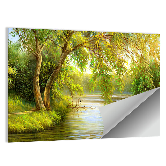 Summer Lake in the Woods Wall Art as a poster print