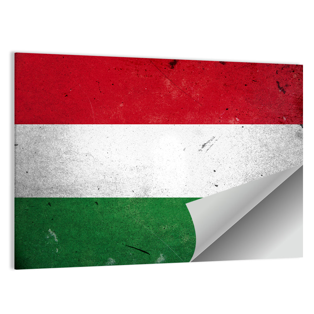 Vintage Hungarian Flag Wall Art