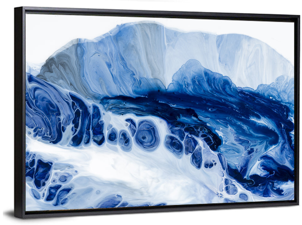 Blue Oil Marbled Swirl Wall Art
