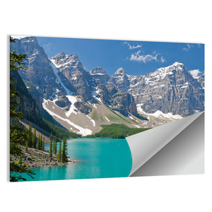 Majestic Mountain Lake In Canada Wall Art