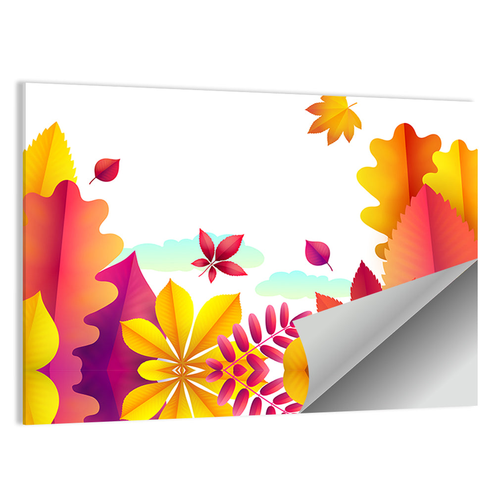 Autumn Leaves Botanical Illustration Wall Art