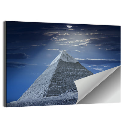Great Pyramid Under Moonlight Wall Art