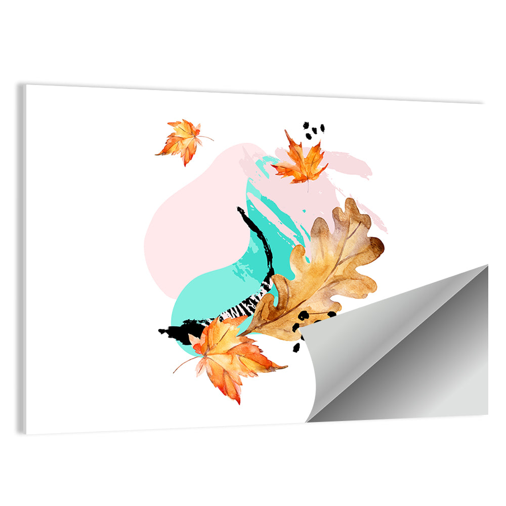 Abstract Maple Leaves Wall Art