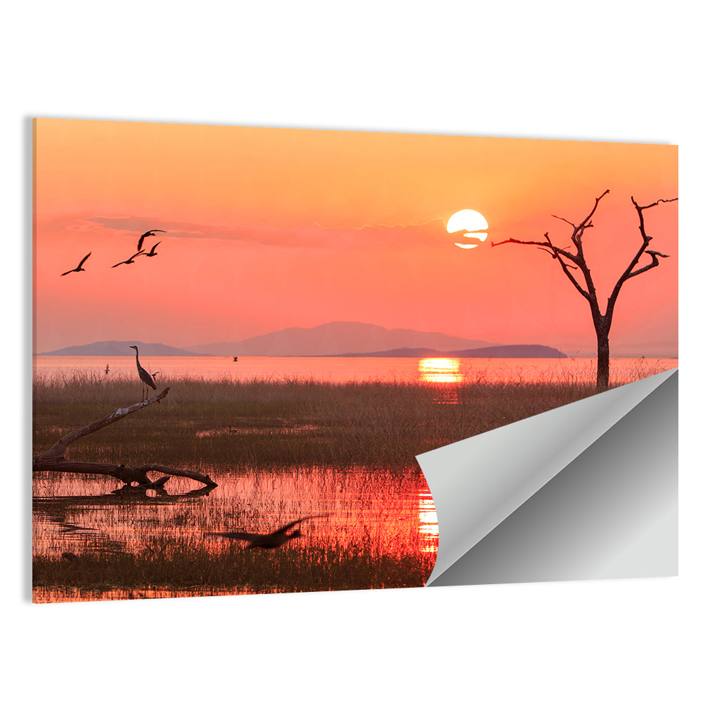 Lake Kariba Sunset Silhouette Wall Art