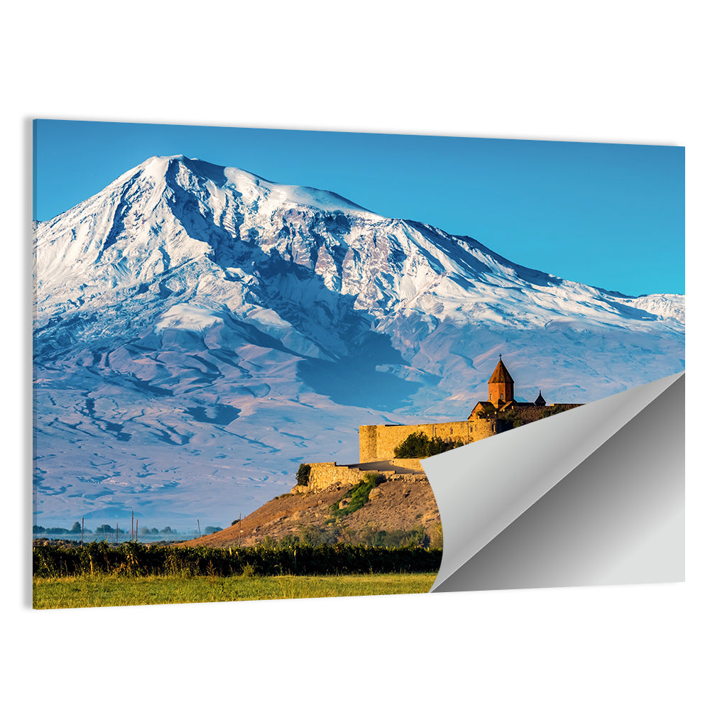 Khor Virap and Mount Ararat at Golden Hour Wall Art