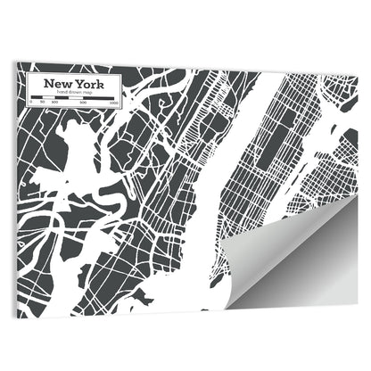 Manhattan Map, New York Wall Art