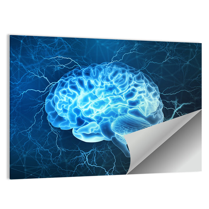 Neural Electrical Activity Wall Art as a poster print