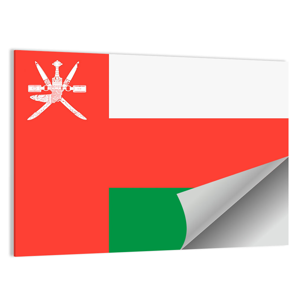 Oman Flag with Khanjar Emblem Wall Art