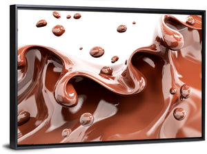 Splashing Chocolate Abstract Wall Art