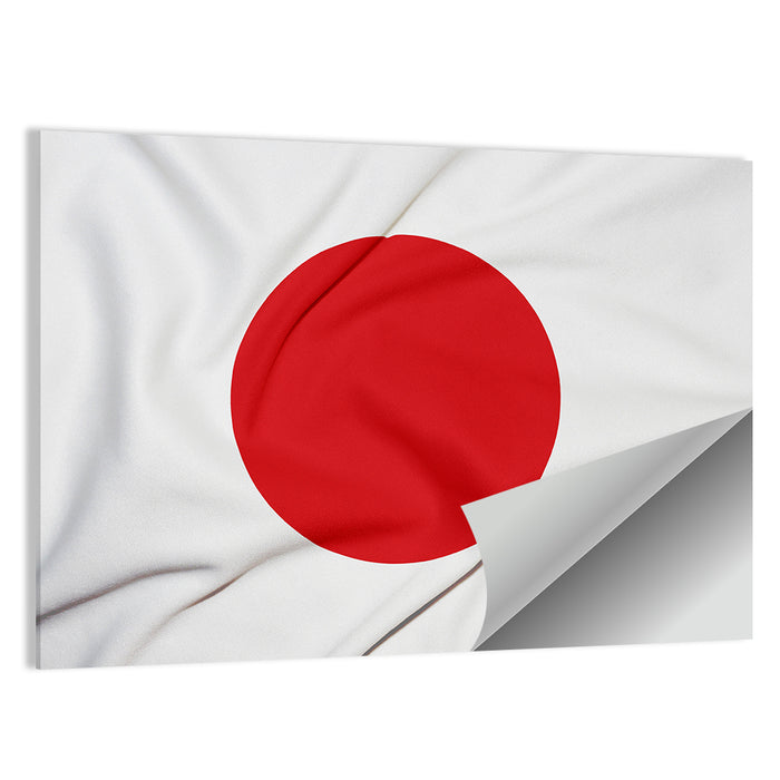 Japanese Flag Fabric Study Wall Art as a poster print
