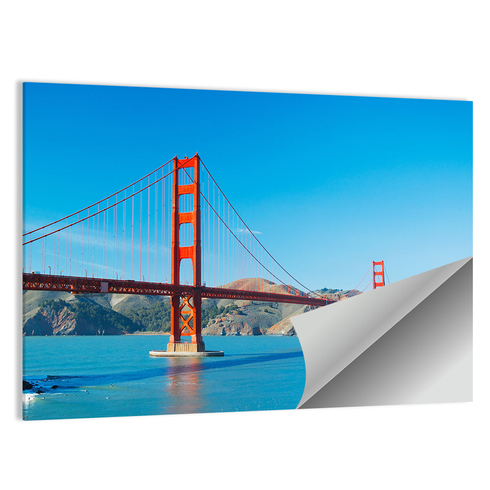 Golden Gate Bridge Under Blue Sky Wall Art