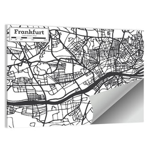 Frankfurt City Map Wall Art