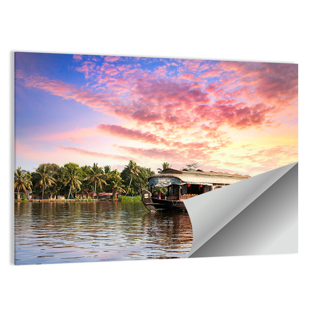 Houseboat at Sunset Wall Art