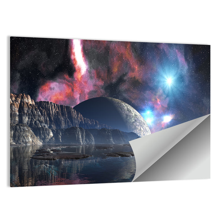 Tranquil Alien Lake Wall Art as a poster print