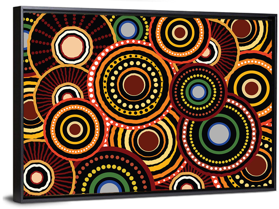 Earthy Concentric Circles Pattern Wall Art
