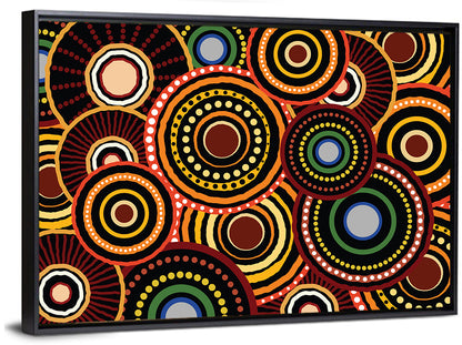 Earthy Concentric Circles Pattern Wall Art