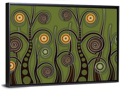 Botanical Spiral Roots Illustration Wall Art