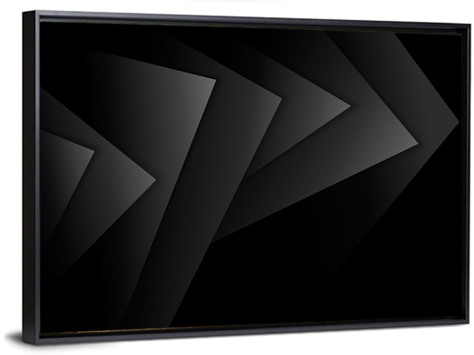 Dark Layered Geometry Wall Art