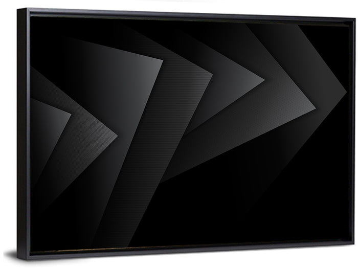 Dark Layered Geometry Wall Art as a framed canvas