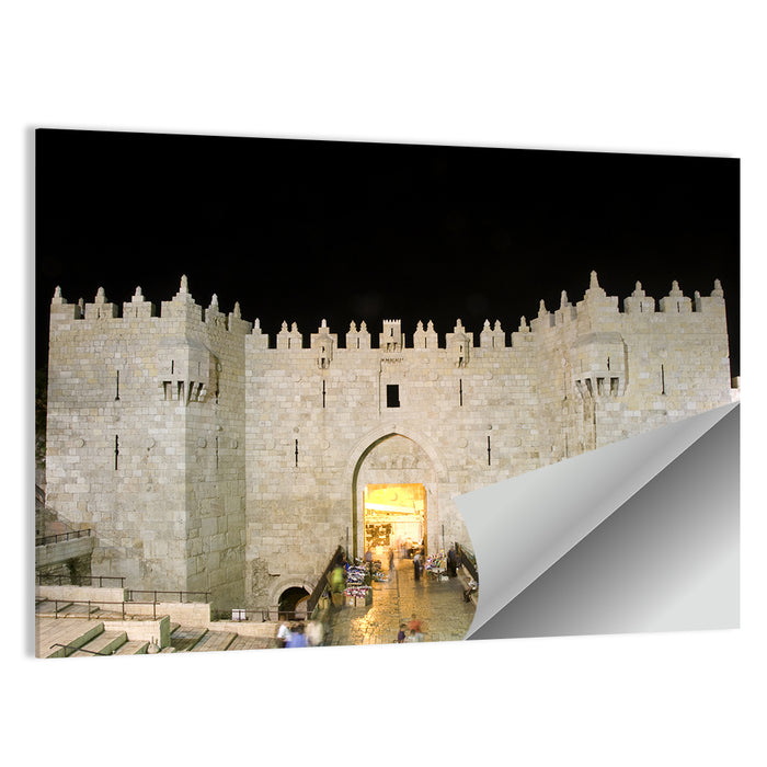 Damascus Gate at Night Wall Art as a poster print