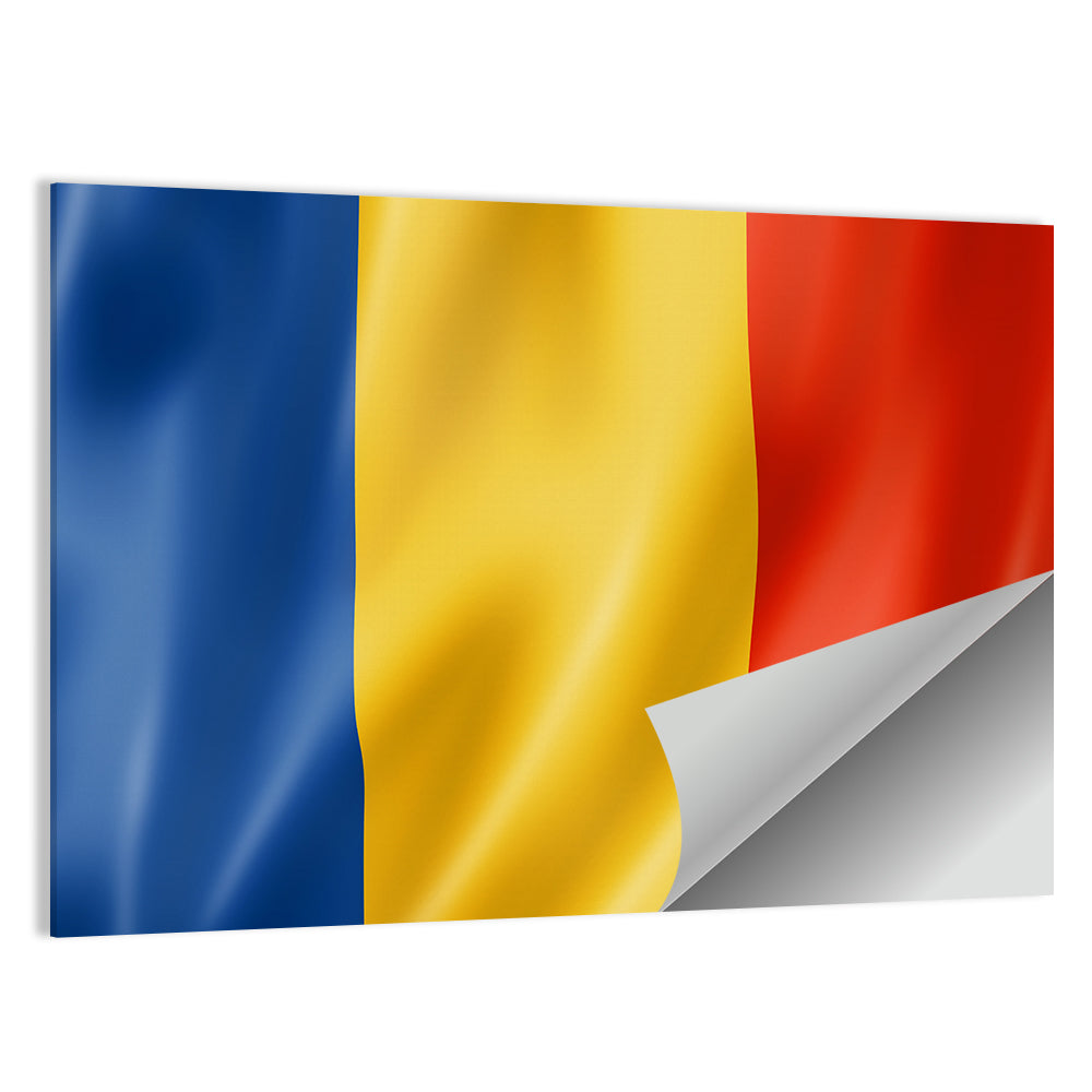 Romanian Tricolor Flag Wall Art