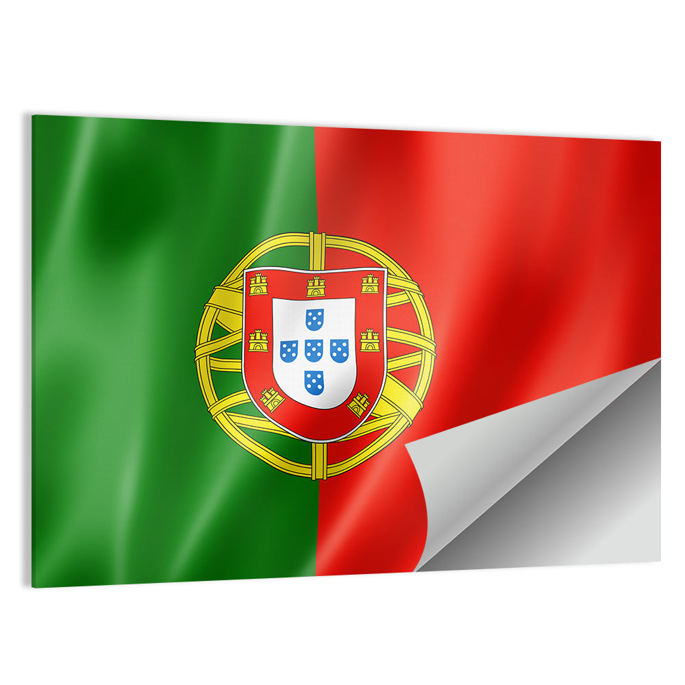 Portuguese Flag with Coat of Arms Wall Art