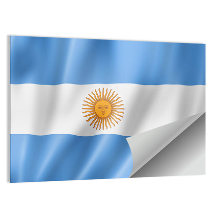 Argentine Flag with Sun Emblem Wall Art