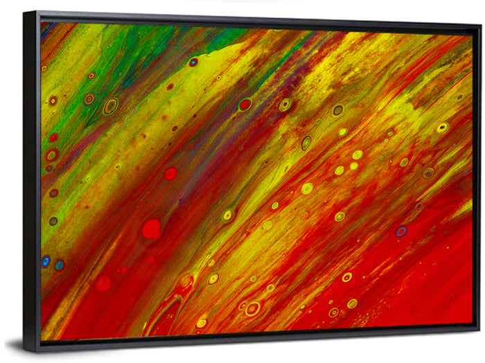 Vibrant Fluid Abstract with Cells Wall Art as a framed canvas